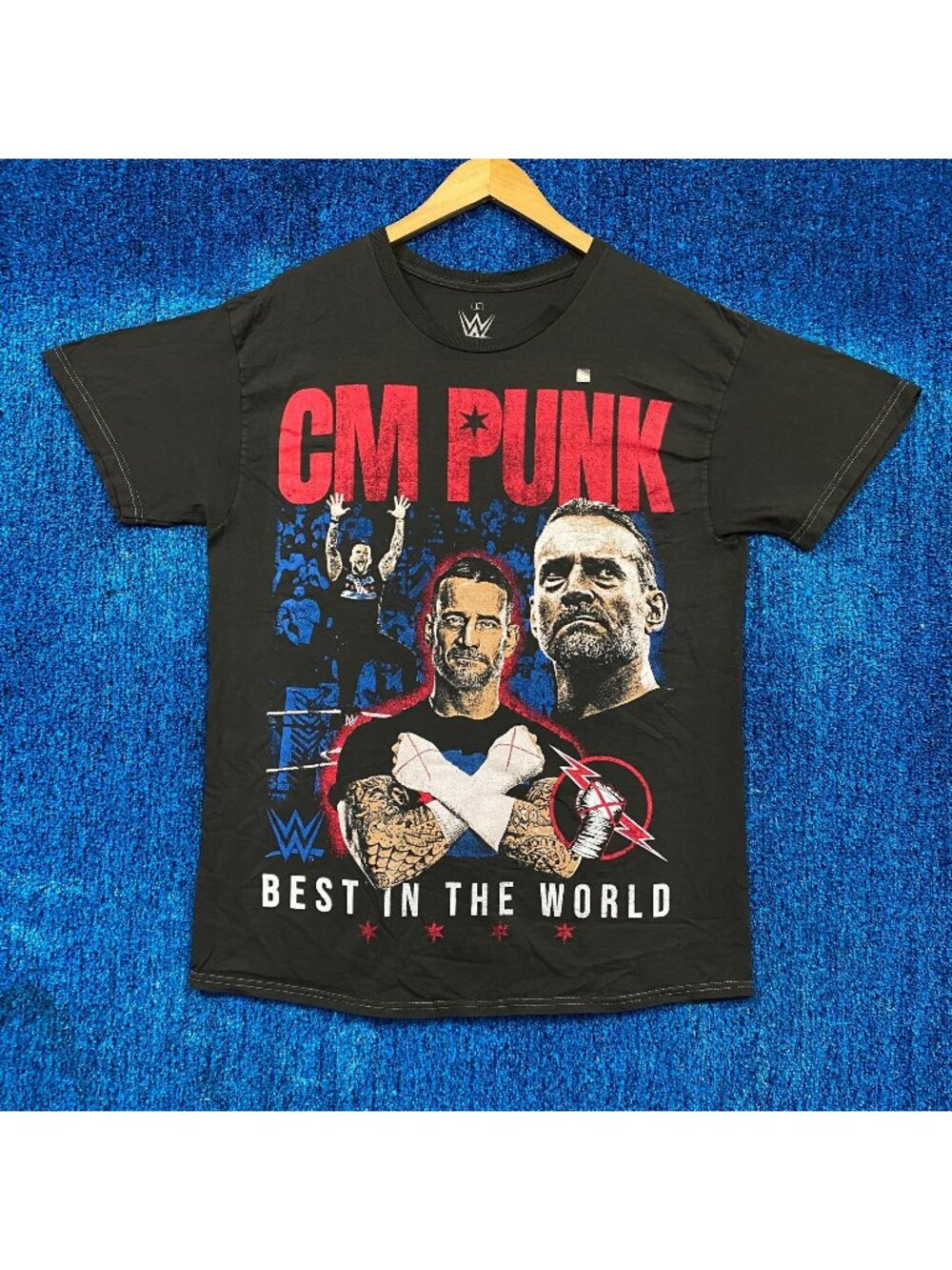 WWE Legends CM Punk Graphic Wrestling T-Shirt Size L